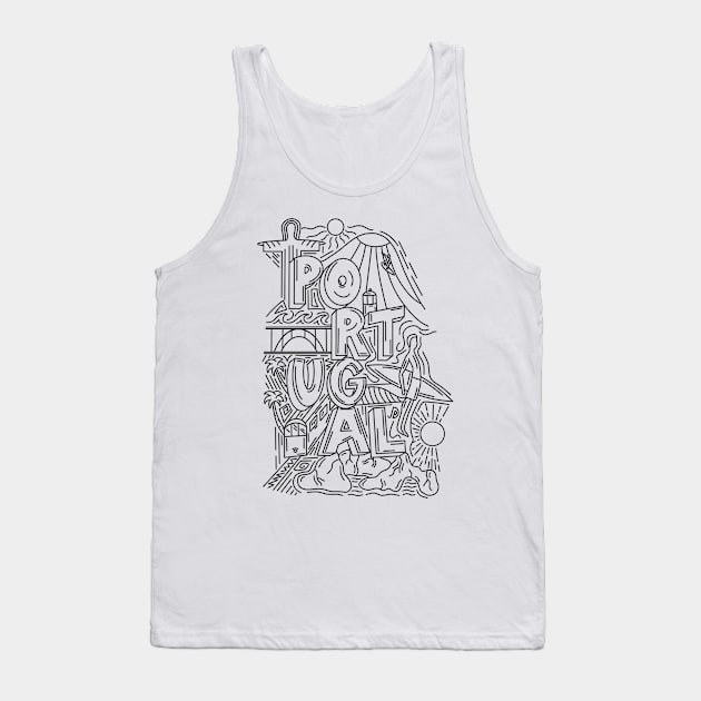 Portugal Doodle Style Tank Top by JDP Designs